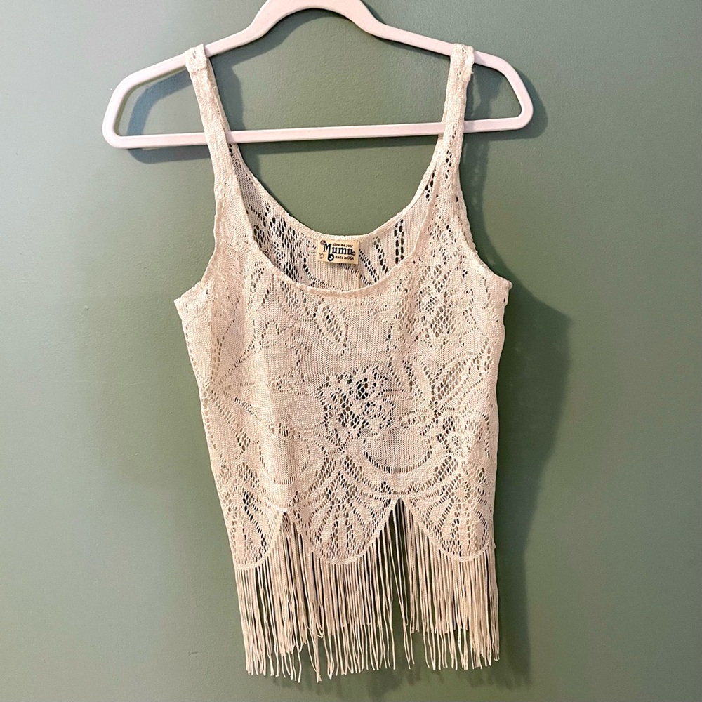 MuMu crochet sparkle tank
